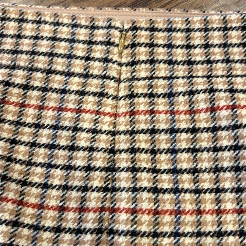 J. Crew Mini Skirt Houndstooth Plaid Wool Blend - Picture 6 of 7